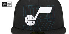 Jazz 2023 NBA DRAFT Black Fitted Hat by New Era - 3rd View