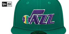 Jazz NBA CLASSIX Kelly Fitted Hat by New Era - 3rd View