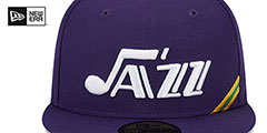 Jazz NBA CLASSIX Purple Fitted Hat by New Era - 3rd View