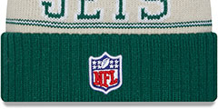 Jets 2023 HISTORIC SIDELINE Knit Beanie Hat by New Era - 3rd View