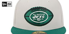 Jets 2024 HISTORIC SIDELINE Stone-Green Fitted Hat by New Era - 3rd View