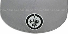 Jets 2T XL-WORDMARK Grey-Black Fitted Hat by Mitchell and Ness - 3rd View