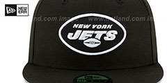 Jets NFL TEAM-BASIC Black-White Fitted Hat by New Era - 3rd View