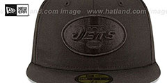 Jets NFL TEAM-BASIC BLACKOUT Fitted Hat by New Era - 3rd View