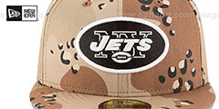 Jets NFL TEAM-BASIC Desert Storm Camo Fitted Hat by New Era - 3rd View