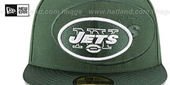 Jets STADIUM SHADOW Green Fitted Hat by New Era - 3rd View