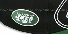 Jets THROUGH SNAPBACK Black-Green Hat by New Era - 3rd View