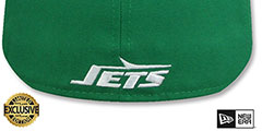 Jets THROWBACK NFL LIGATURE Green Fitted Hat by New Era - 3rd View