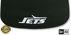 Jets THROWBACK NFL SHIELD-BASIC Black-Green Fitted Hat by New Era - 3rd View