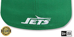 Jets THROWBACK NFL SHIELD-BASIC Green Fitted Hat by New Era - 3rd View