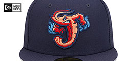 Jumbo Shrimp MILB ONFIELD HOME Navy Fitted Hat by New Era - 3rd View