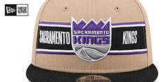 Kings 2024 NBA DRAFT SNAPBACK Camel-Black Hat by New Era - 3rd View