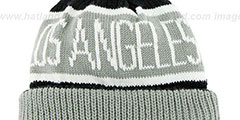 Kings THE-CALGARY Grey-Black Knit Beanie Hat by Twins 47 Brand - 3rd View