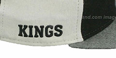 Kings TRIPLE MELTON STRAPBACK Black-White-Grey Hat by New Era - 3rd View