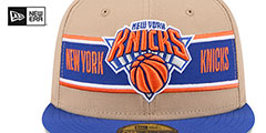 Knicks 2024 NBA DRAFT Camel-Royal Fitted Hat by New Era - 3rd View