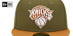 Knicks 2T COLOR PACK Olive-Tan Fitted Hat by New Era - 3rd View