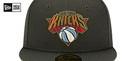 Knicks COLOR PACK MULTI Charcoal Fitted Hat by New Era - 3rd View