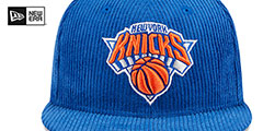 Knicks LETTERMAN PIN CORDUROY Royal Fitted Hat by New Era - 3rd View