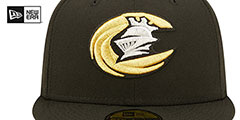 Knights MILB ONFIELD HOME Black Fitted Hat by New Era - 3rd View