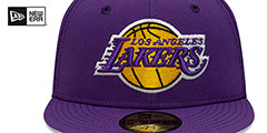 Lakers 17X NBA CHAMPS CITRUS POP Purple-Green Fitted Hat by New Era - 3rd View