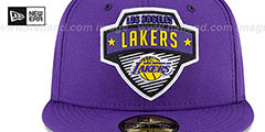 Lakers 2020 NBA TIP OFF Purple Fitted Hat by New Era - 3rd View