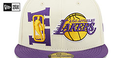 Lakers 2022 NBA DOUBLE WHAMMY DRAFT Fitted Hat by New Era - 3rd View