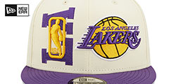 Lakers 2022 NBA DOUBLE WHAMMY DRAFT SNAPBACK Hat by New Era - 3rd View