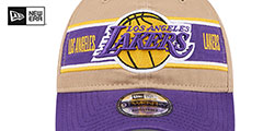 Lakers 2024 NBA DRAFT STRAPBACK Camel-Purple Hat by New Era - 3rd View