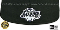 Lakers GOTHIC TEAM-BASIC Black Fitted Hat by New Era - 3rd View