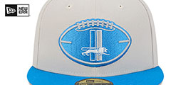 Lions 2024 HISTORIC SIDELINE Stone-Blue Fitted Hat by New Era - 3rd View