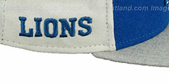 Lions TB TRIPLE MELTON STRAPBACK Blue-White-Grey Hat by New Era - 3rd View