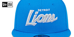 Lions TEAM-SCRIPT SNAPBACK Blue Hat by New Era - 3rd View