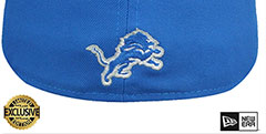 Lions THROWBACK NFL LIGATURE Blue Fitted Hat by New Era - 3rd View