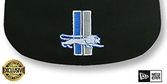 Lions THROWBACK NFL SHIELD-BASIC Black-Blue Fitted Hat by New Era - 3rd View