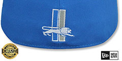 Lions THROWBACK NFL SHIELD-BASIC Blue Fitted Hat by New Era - 3rd View