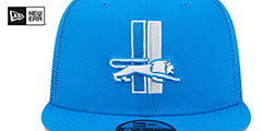 Lions THROWBACK TEAM-BASIC TRUCKER SNAPBACK Blue Hat by New Era - 3rd View