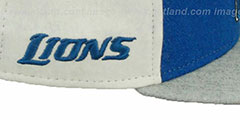 Lions TRIPLE MELTON STRAPBACK Blue-White-Grey Hat by New Era - 3rd View