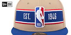 Logoman 2024 NBA DRAFT SNAPBACK Camel-Royal Hat by New Era - 3rd View