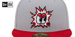 Lookouts MILB MARVEL DEFENDERS SIDE-PATCH Grey-Red Fitted Hat by New Era - 3rd View