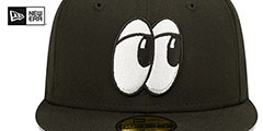 Lookouts MILB ONFIELD ALT 1 Black Fitted Hat by New Era - 3rd View