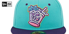 Louisville Bats THEME NIGHT Teal-Purple Fitted Hat by New Era - 3rd View