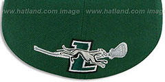 Loyola SWOOP LACROSSE Green Fitted Hat by Zephyr - 3rd View