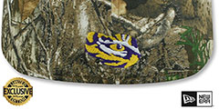 LSU NCAA TEAM-BASIC Realtree Camo Fitted Hat by New Era - 3rd View