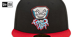 Lugnuts MILB MARVEL DEFENDERS Black-Red Fitted Hat by New Era - 3rd View