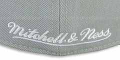 Magic 2T XL-LOGO Grey-Royal Fitted Hat by Mitchell and Ness - 3rd View