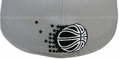 Magic 2T XL-WORDMARK Grey-Black Fitted Hat by Mitchell and Ness - 3rd View