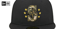 Mariners 2024 ARMED FORCES STARS N STRIPES Hat by New Era - 3rd View