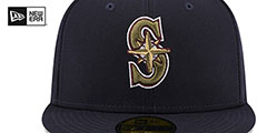 Mariners BOTANICAL SIDE-PATCH Navy Fitted Hat by New Era - 3rd View