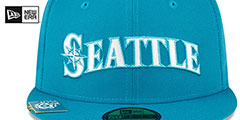 Mariners CITY FLAG VISOR CLIP SIDE-PATCH Teal Hat by New Era - 3rd View