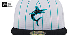 Marlins 2024-25 BATTING PRACTICE Fitted Hat by New Era - 3rd View